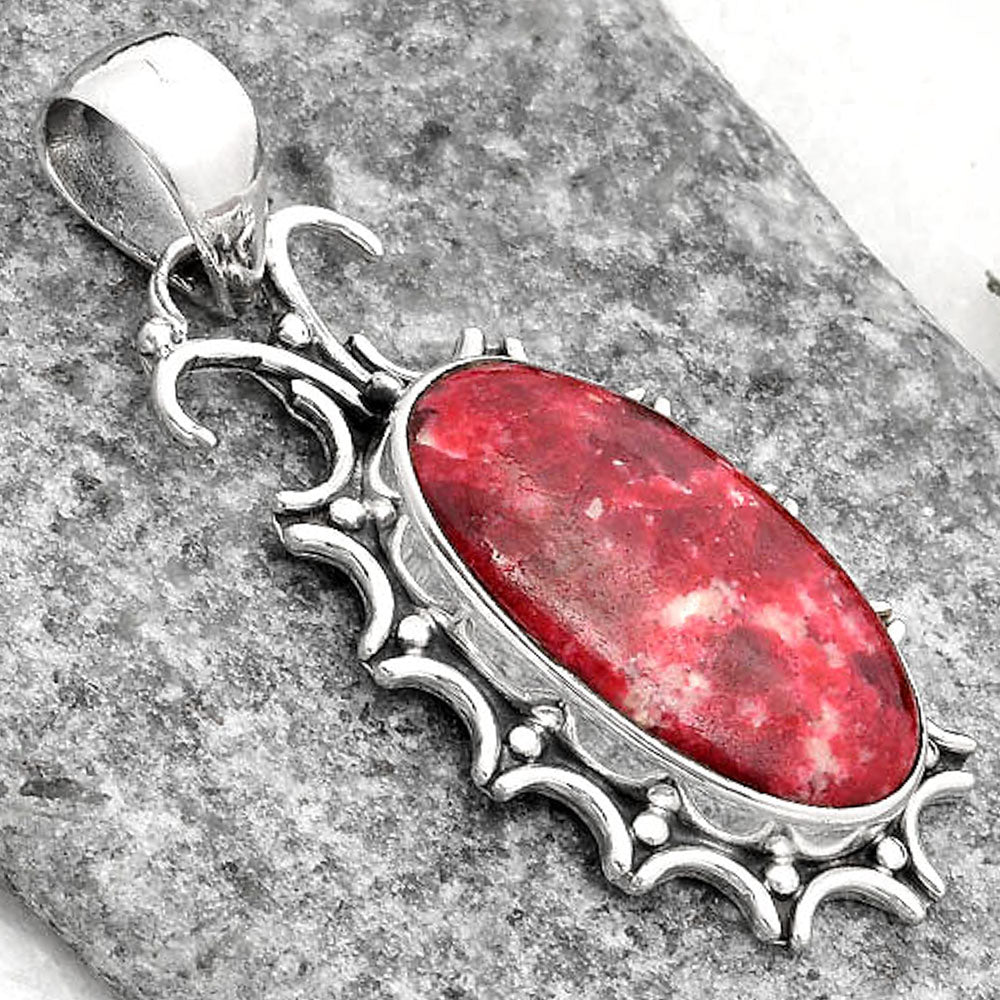 Natural Pink Thulite - Norway Pendant P-1249 SDP107336