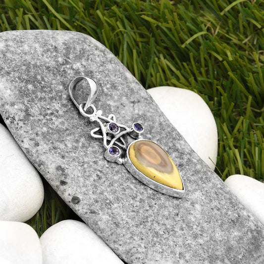 Star Imperial Jasper Mexico & Iolite Pendant P-1095 SDP107499