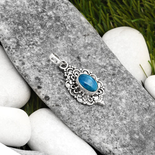 Natural Blue Apatite - Madagascar Pendant P-1214 SDP107592