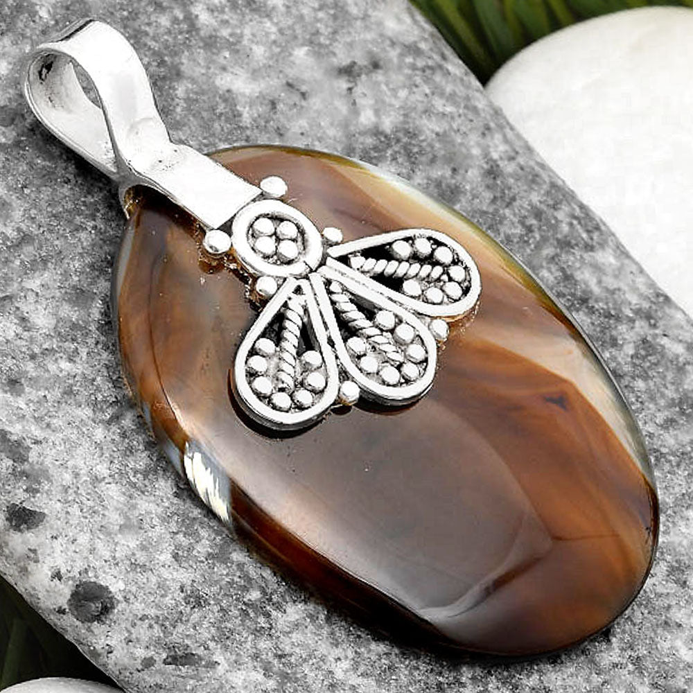 Natural Montana Agate - USA Pendant P-1469 SDP107652