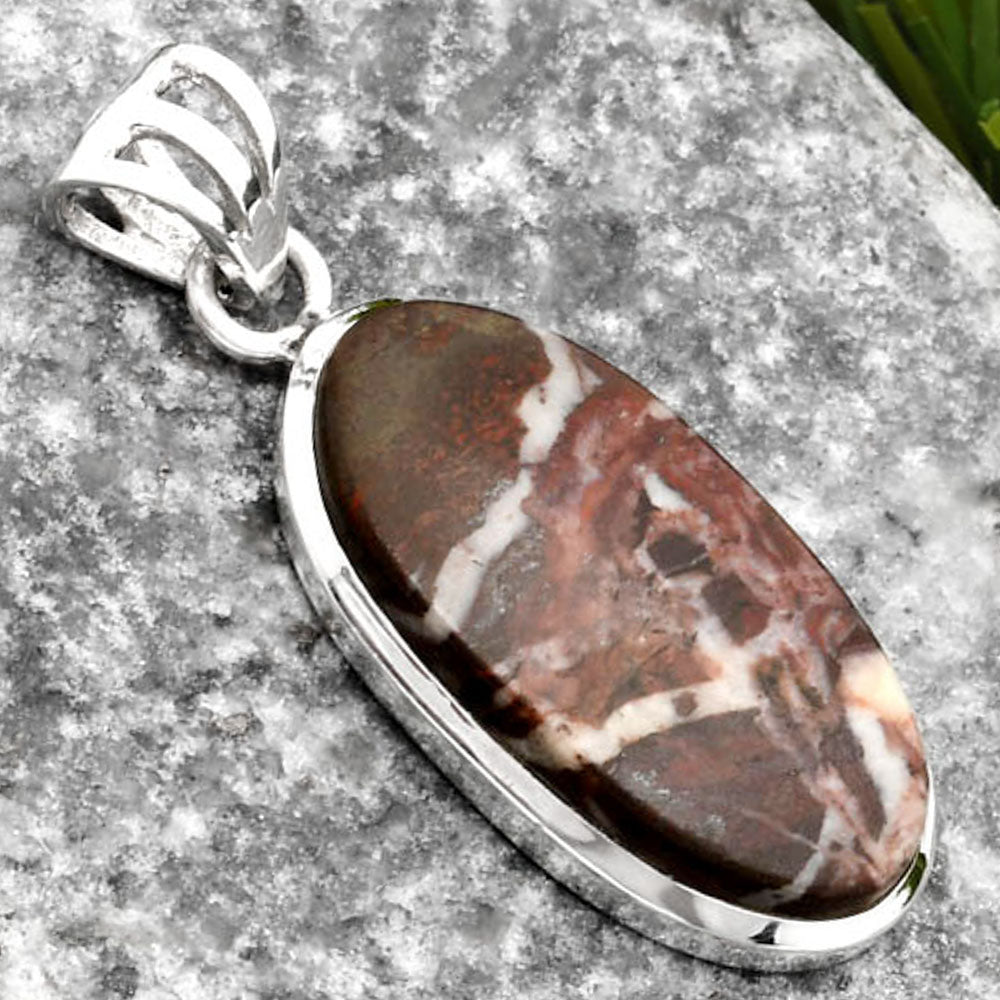 Natural Coffee Zebra Jasper Pendant P-1002 SDP108129