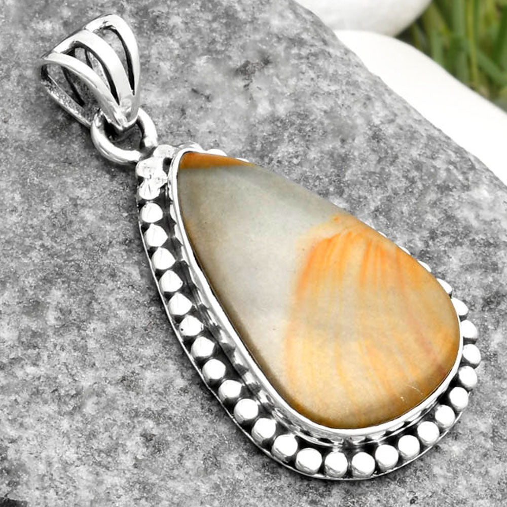 Natural Polygram Jasper Pendant P-1052 SDP108911