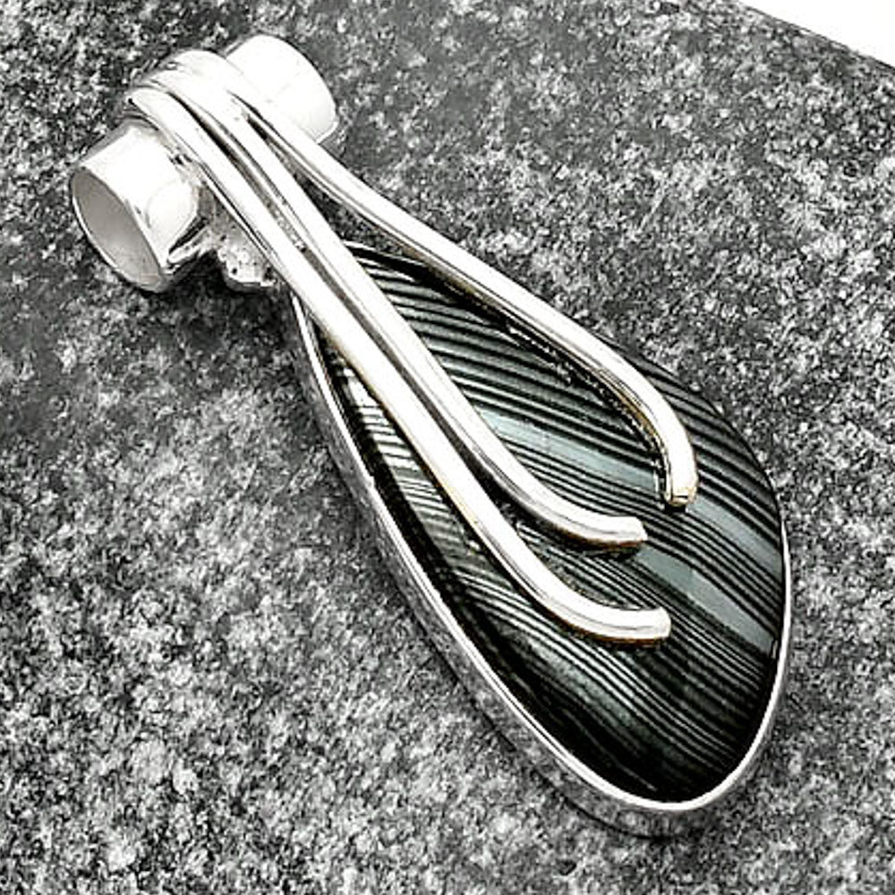 Crown Of Silver Psilomelane - Black Malachite Pendant P-1675 SDP109585