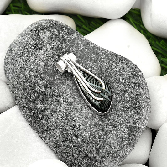 Crown Of Silver Psilomelane - Black Malachite Pendant P-1675 SDP109585