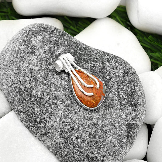 Natural Red Moss Agate Pendant P-1675 SDP109619