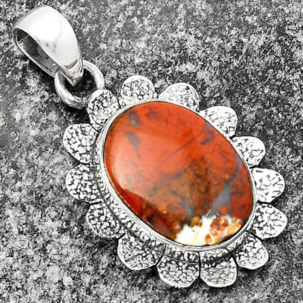 Natural Red Moss Agate Pendant P-1205 SDP109674