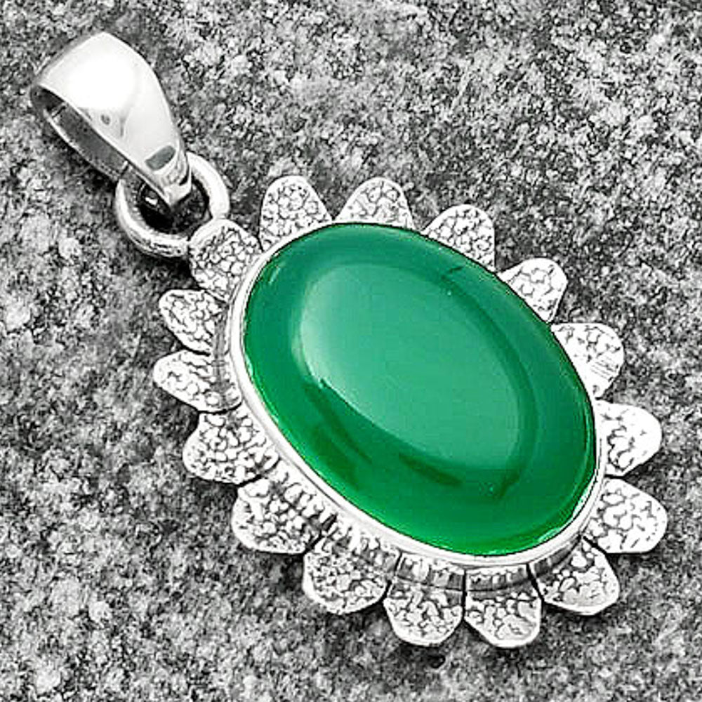 Natural Green Onyx Pendant P-1205 SDP109677