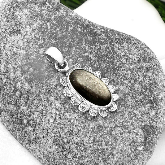 Natural Silver Obsidian Pendant P-1205 SDP109688