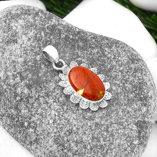 Natural Red Moss Agate Pendant P-1205 SDP109692