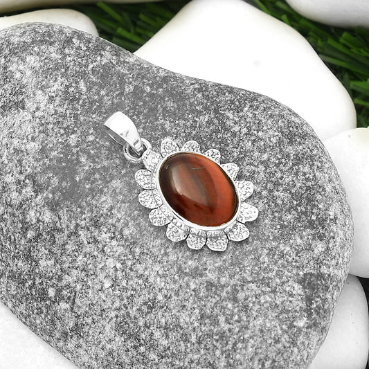 Natural Red Tiger Eye Pendant P-1205 SDP109704