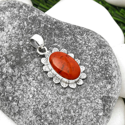 Natural Red Moss Agate Pendant P-1205 SDP109711