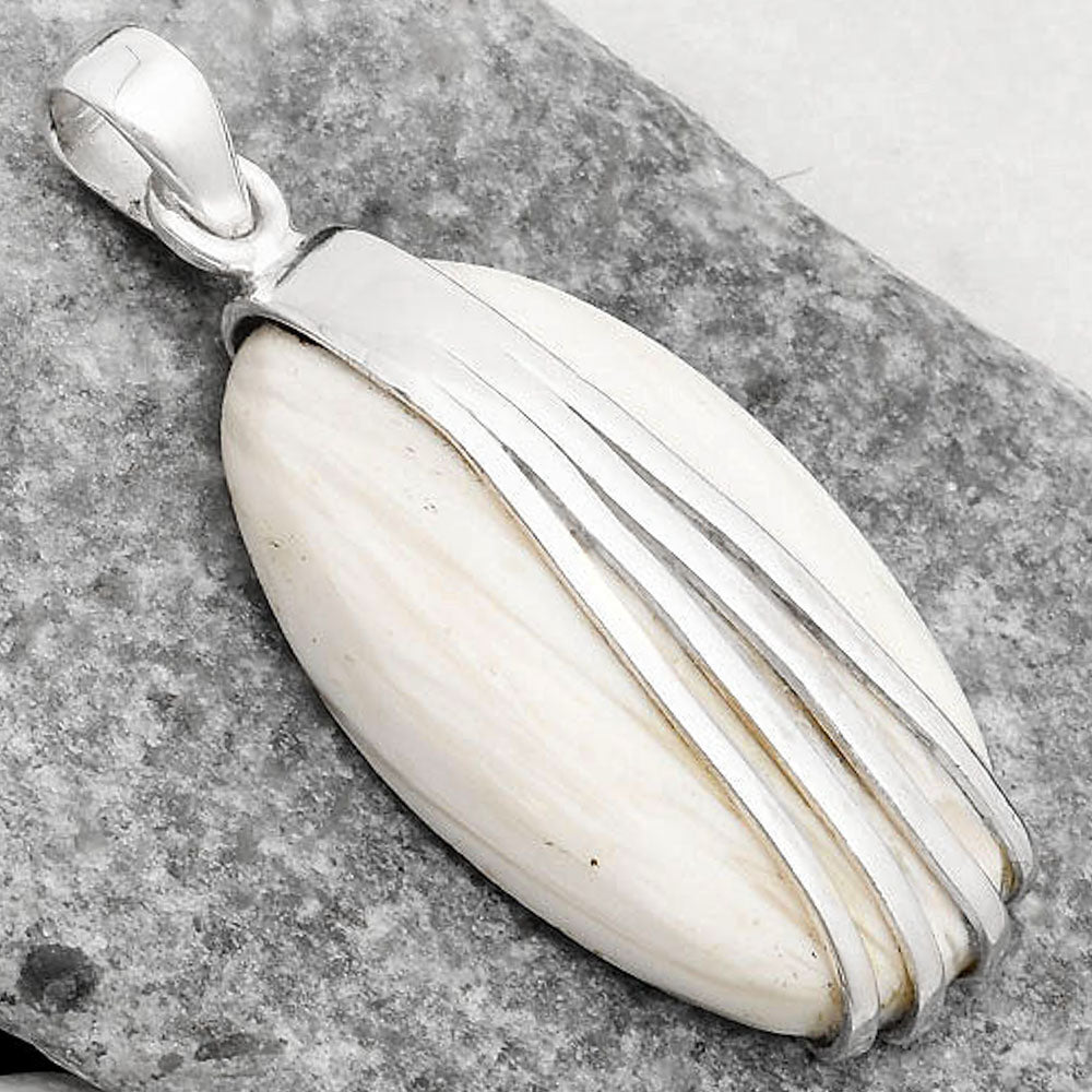 Natural White Scolecite Pendant P-1302 SDP109878