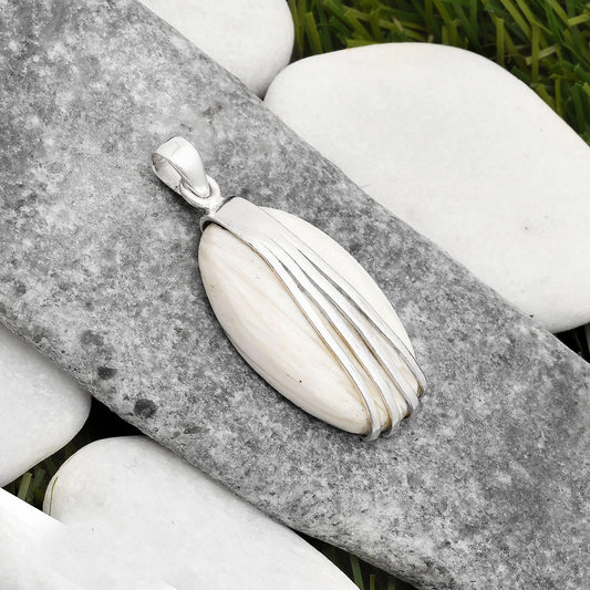 Natural White Scolecite Pendant P-1302 SDP109878