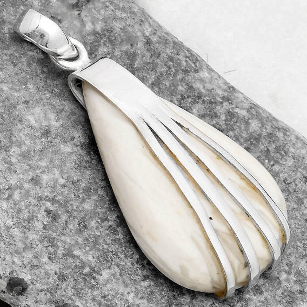 Natural White Scolecite Pendant P-1302 SDP109898