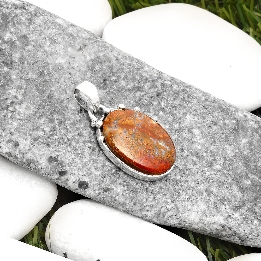 Natural Red Moss Agate Pendant P-1349 SDP109913