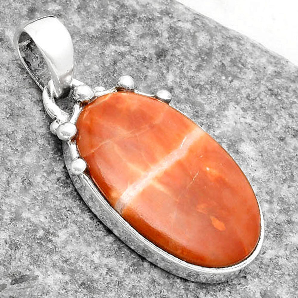 Natural Red Mookaite Pendant P-1349 SDP109916