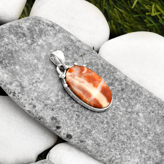 Natural Red Mookaite Pendant P-1349 SDP109920