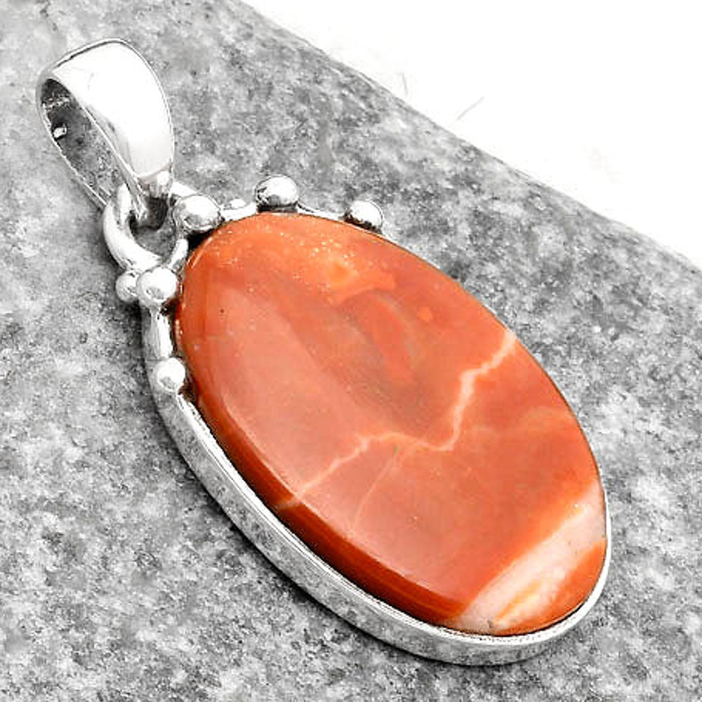 Natural Red Mookaite Pendant P-1349 SDP109954
