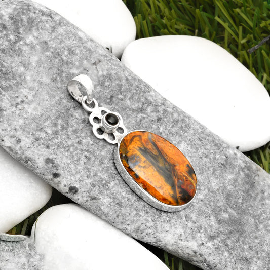 Pietersite - Namibia & Black Onyx Pendant P-1634 SDP109997