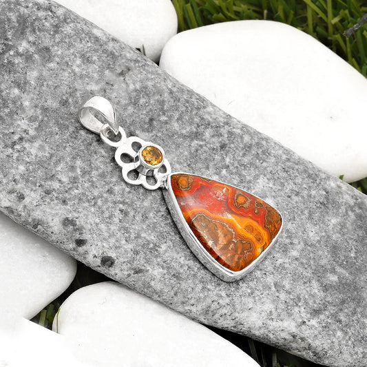 Rare Cady Mountain Agate & Citrine Pendant P-1634 SDP110002