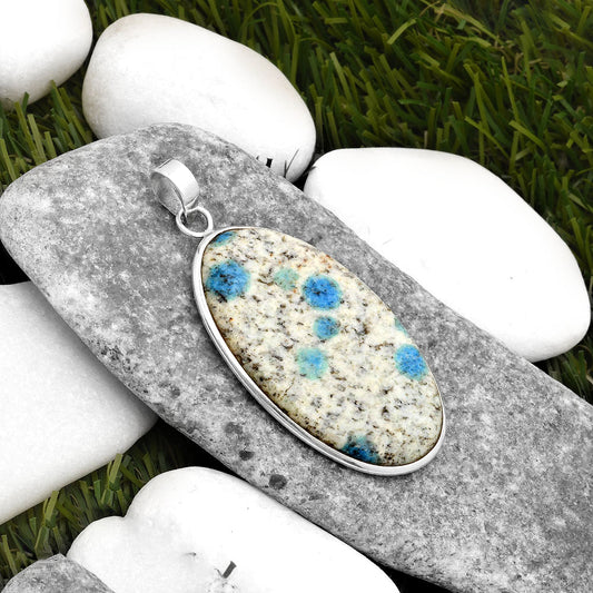 Natural K2 Blue - Azurite In Quartz Pendant P-1001 SDP110386