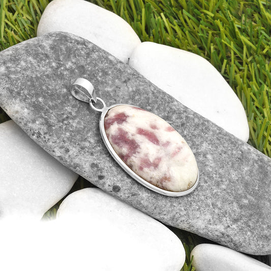 Natural Pink Tourmaline in Quartz Pendant P-1001 SDP110573