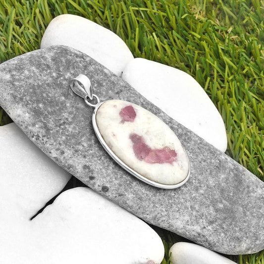 Natural Pink Tourmaline in Quartz Pendant P-1001 SDP110574
