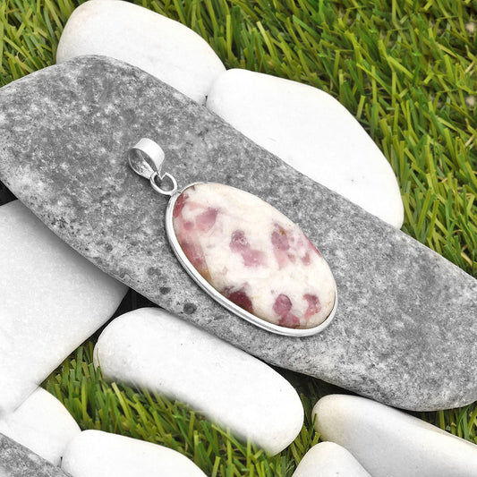 Natural Pink Tourmaline in Quartz Pendant P-1001 SDP110576
