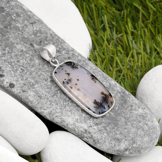 Natural Robinson Ranch Plume Agate Pendant P-1053 SDP110970