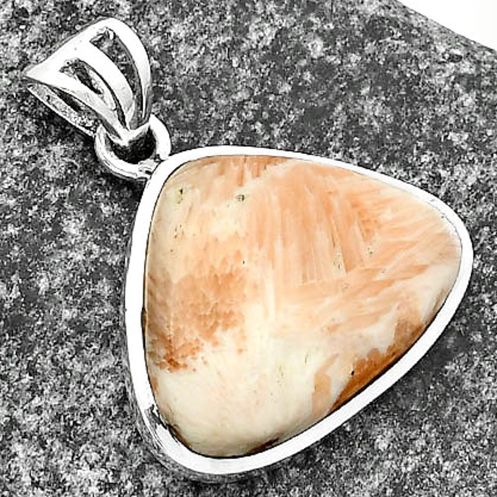 Natural Orange Scolecite - India Pendant P-1002 SDP111055