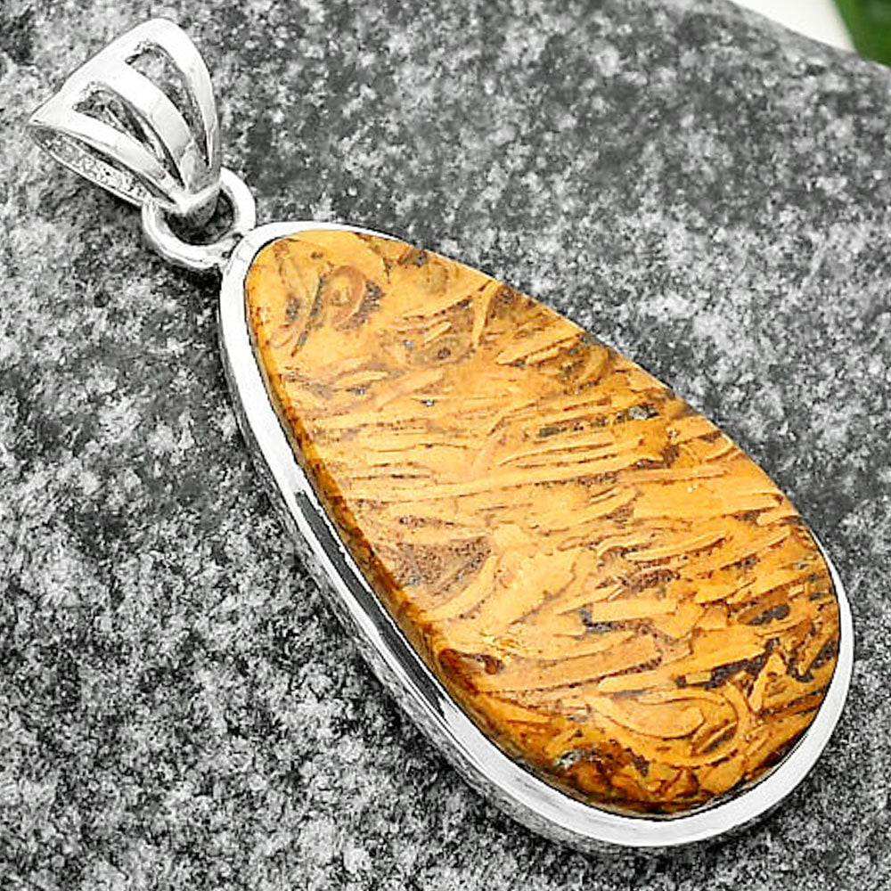 Natural Coquina Fossil Jasper - India Pendant P-1002 SDP111123
