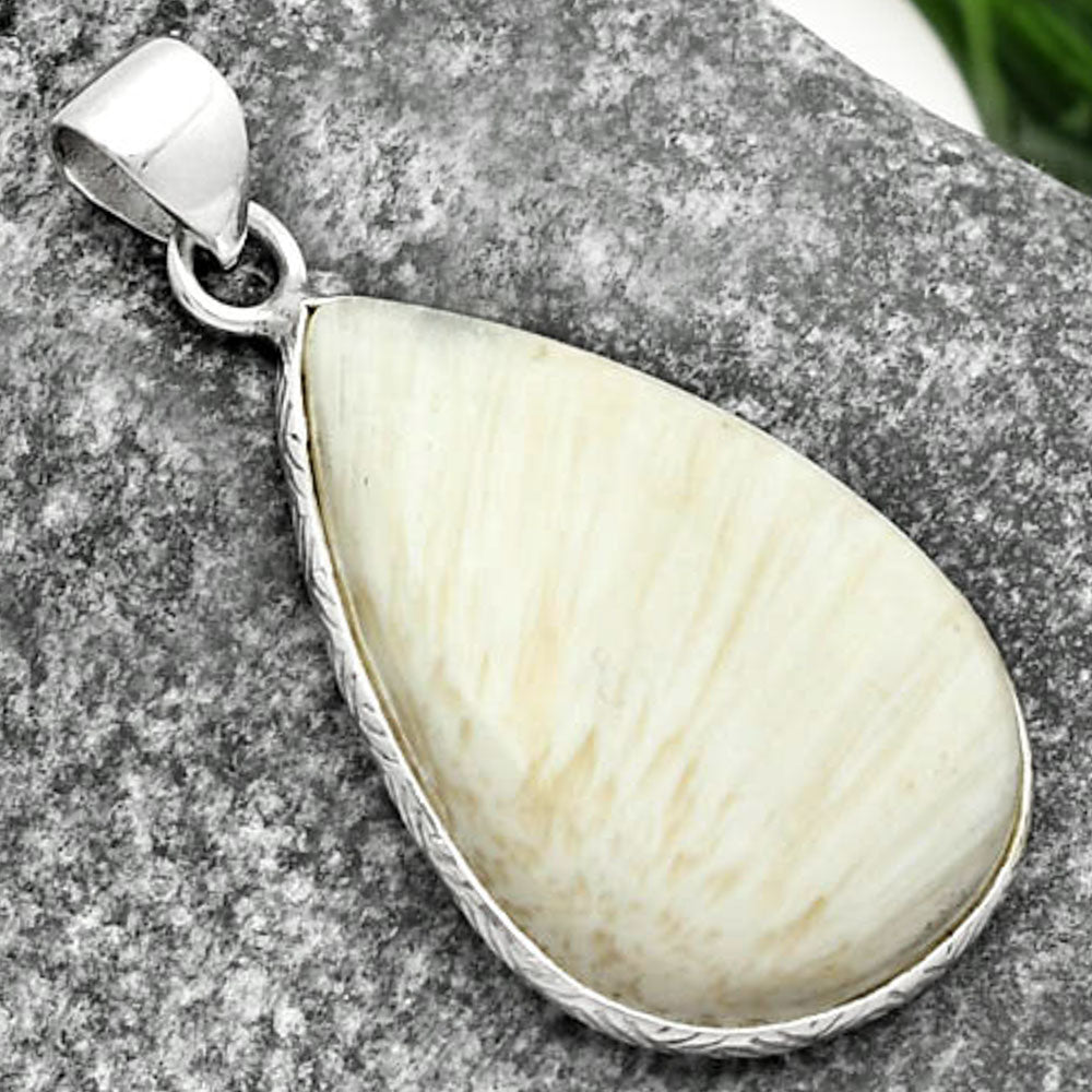 Natural White Scolecite Pendant P-1053 SDP111240