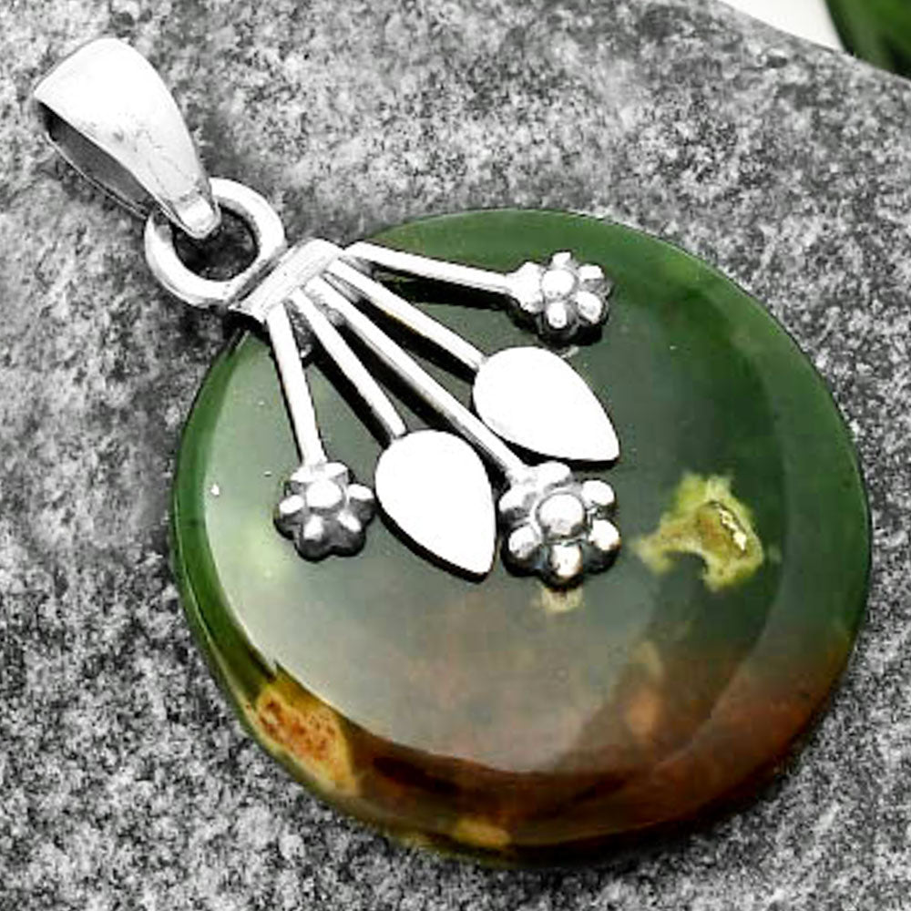 Natural Chrome Chalcedony Pendant P-1647 SDP111361