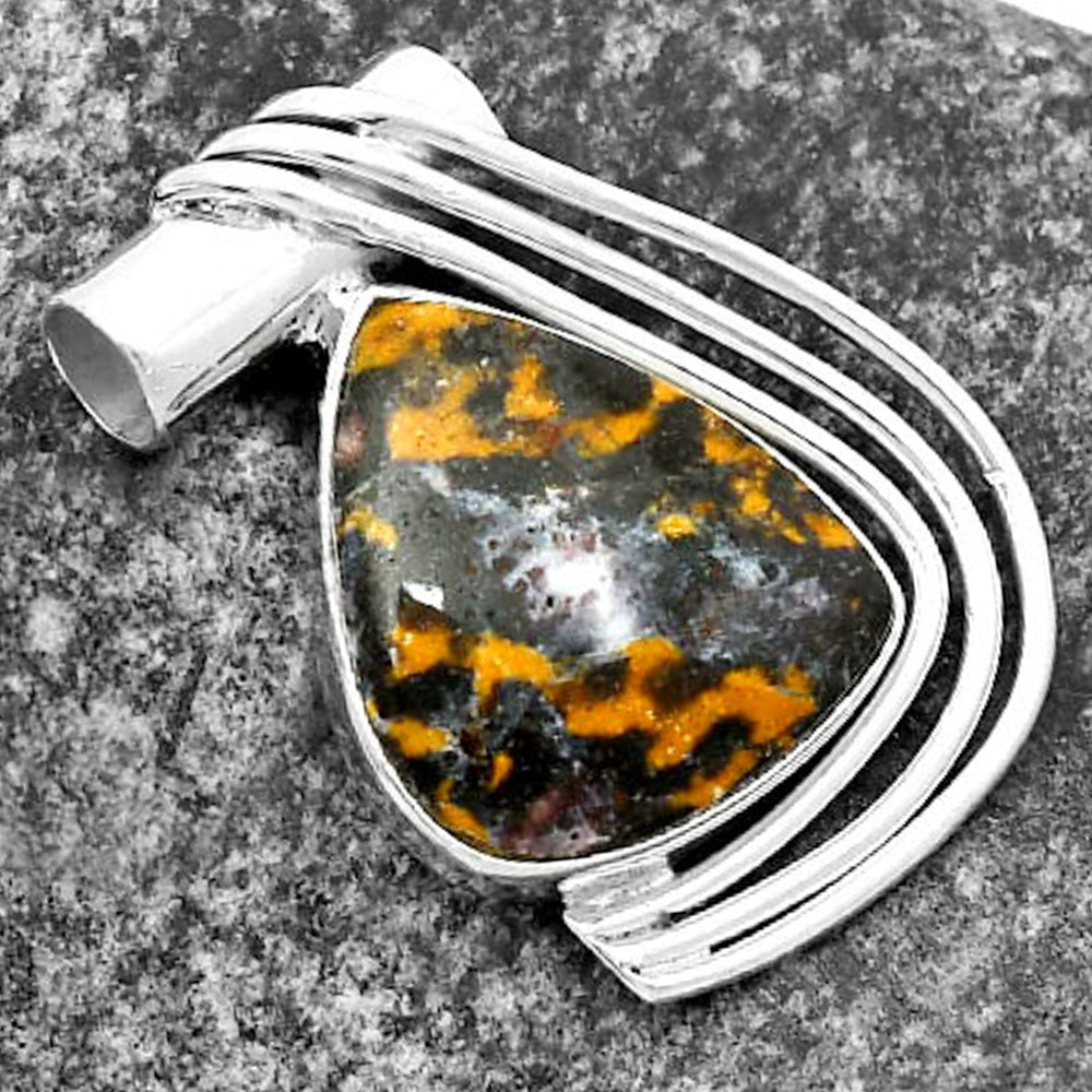 Natural Indian Blanket Jasper Pendant P-1432 SDP111362