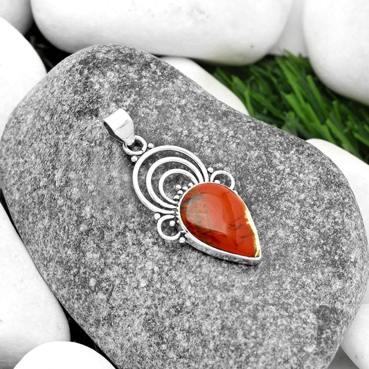 Natural Red Moss Agate Pendant P-1541 SDP111518