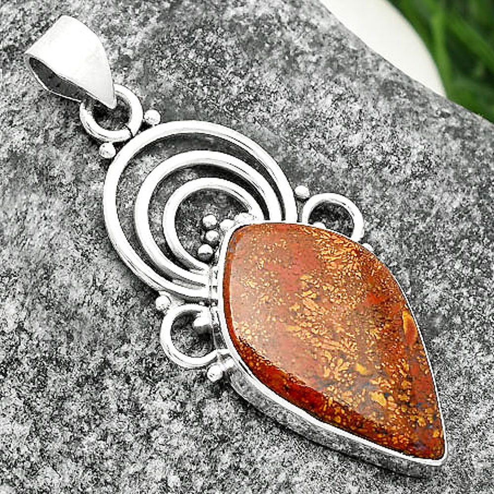 Natural Red Moss Agate Pendant P-1541 SDP111528