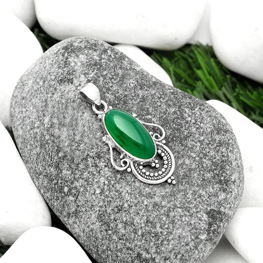 Natural Green Onyx Pendant P-1275 SDP111552