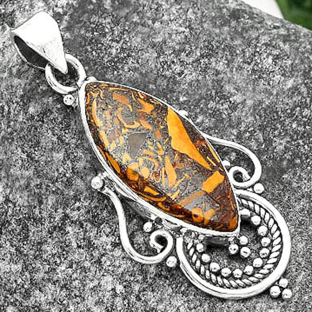 Natural Coquina Fossil Jasper - India Pendant P-1275 SDP111571