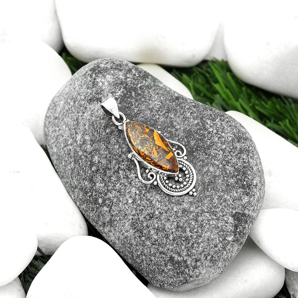 Natural Coquina Fossil Jasper - India Pendant P-1275 SDP111571