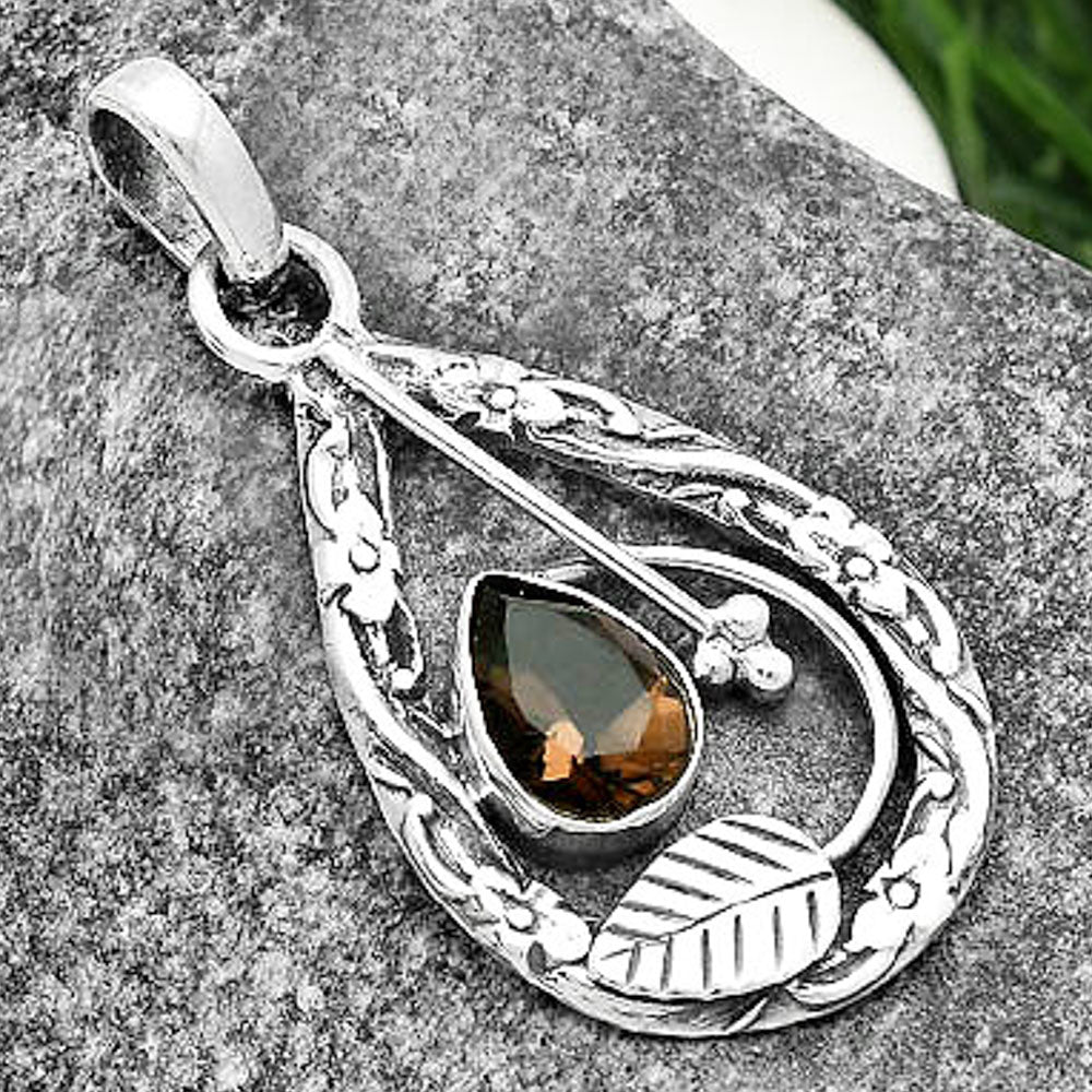 Natural Smoky Quartz - Brazil Pendant P-1608 SDP111608