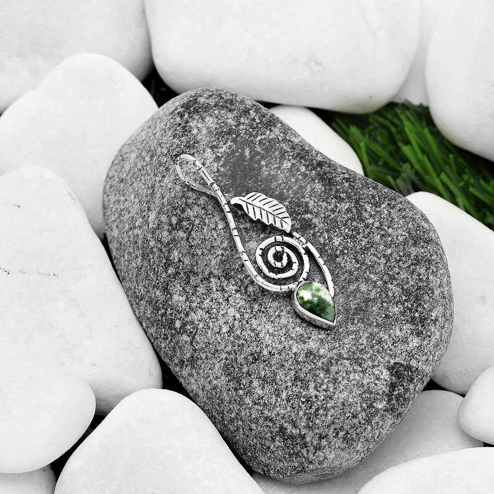 Spiral - Natural Dioptase Pendant P-1270 SDP111651