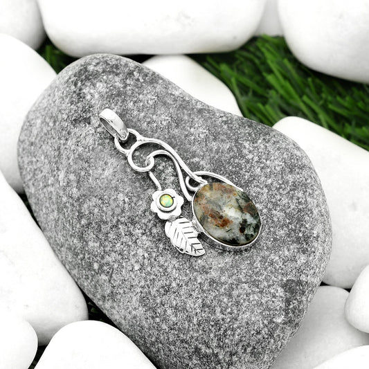 Southwest - Astrophyllite & Fire Opal Pendant P-1256 SDP111687