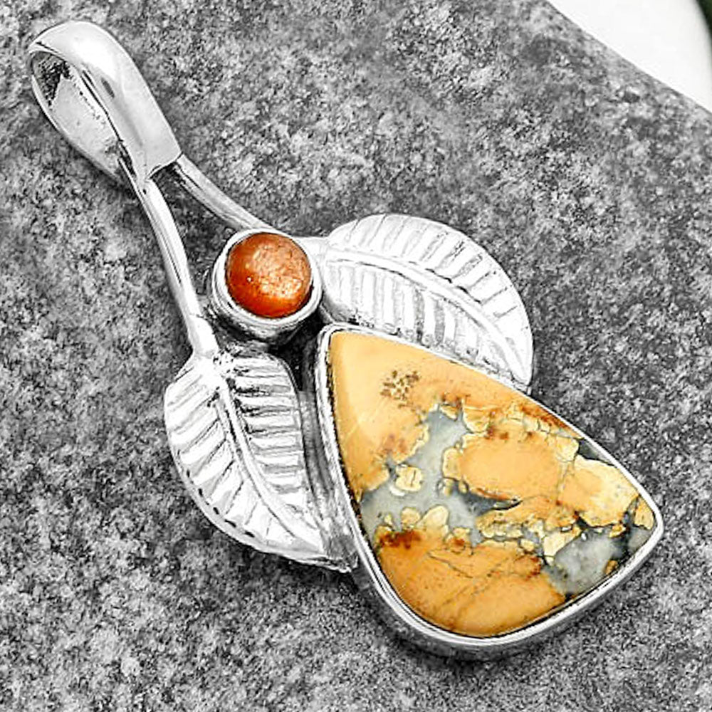 Maligano Jasper Indonesia & Sunstone Pendant P-1416 SDP111731