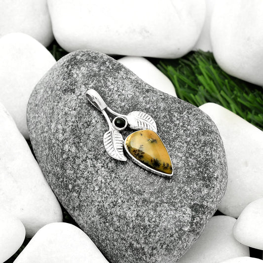 Amethyst Sage Agate & Black Onyx Pendant P-1416 SDP111762