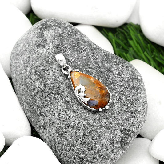 Peacock Amethyst Sage Agate Nevada Pendant P-1698 SDP111829