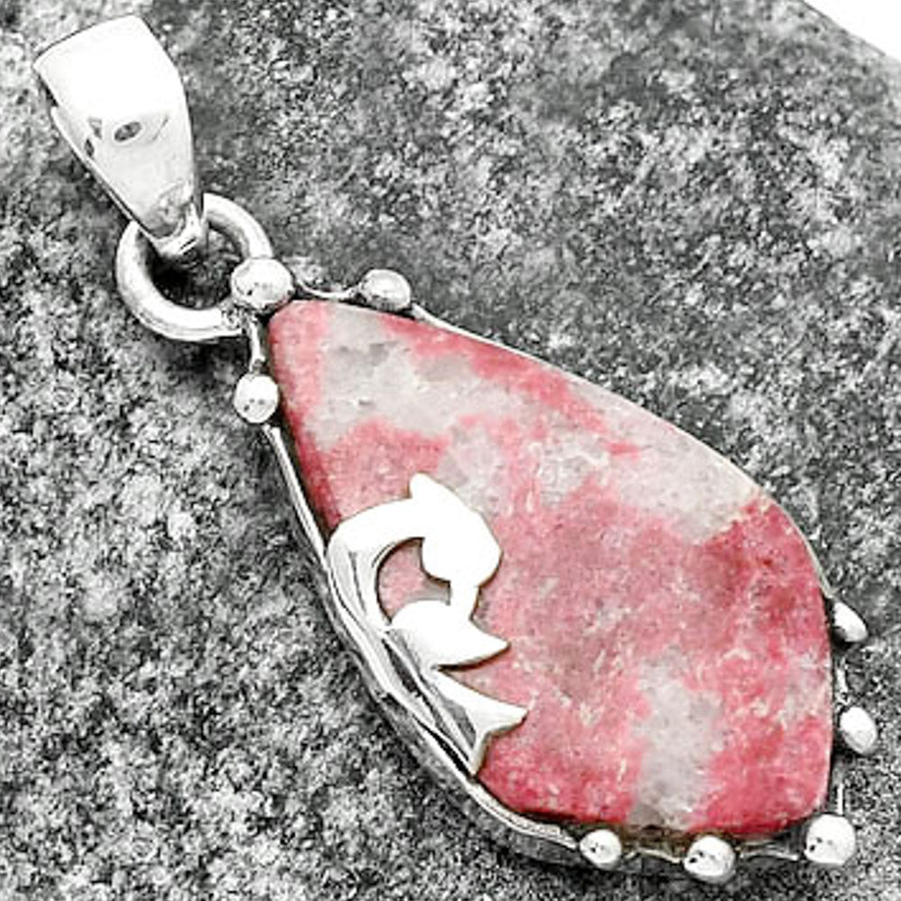 Peacock Natural Pink Thulite Norway Pendant P-1698 SDP111834
