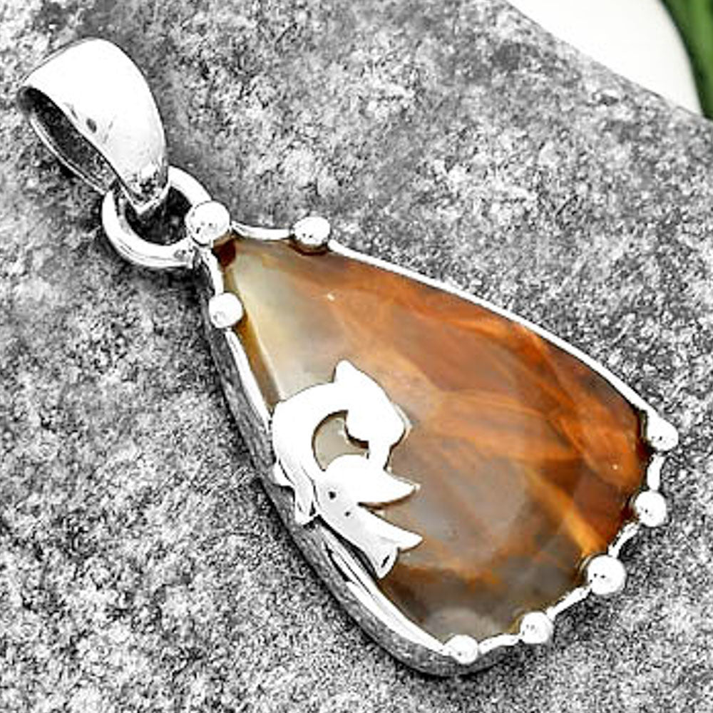 Peacock Natural Pietersite Namibia Pendant P-1698 SDP111841