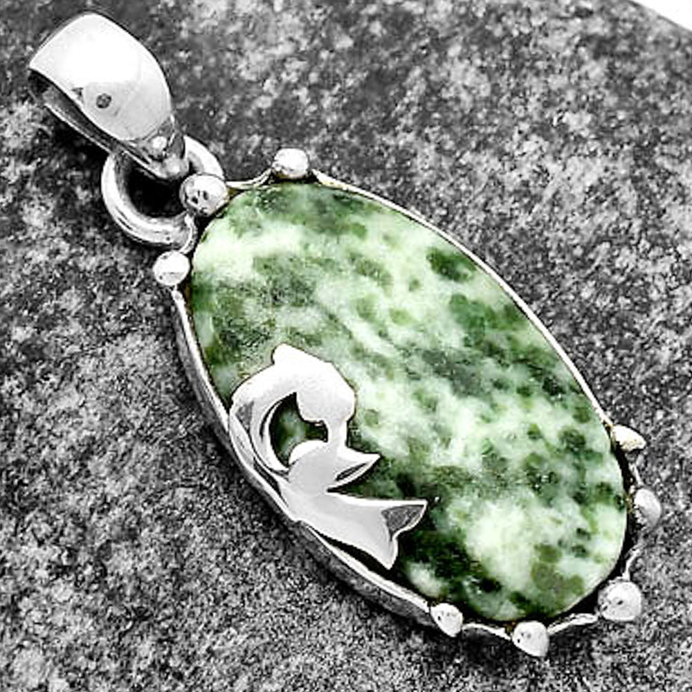 Peacock - Natural Dioptase Pendant P-1698 SDP111853