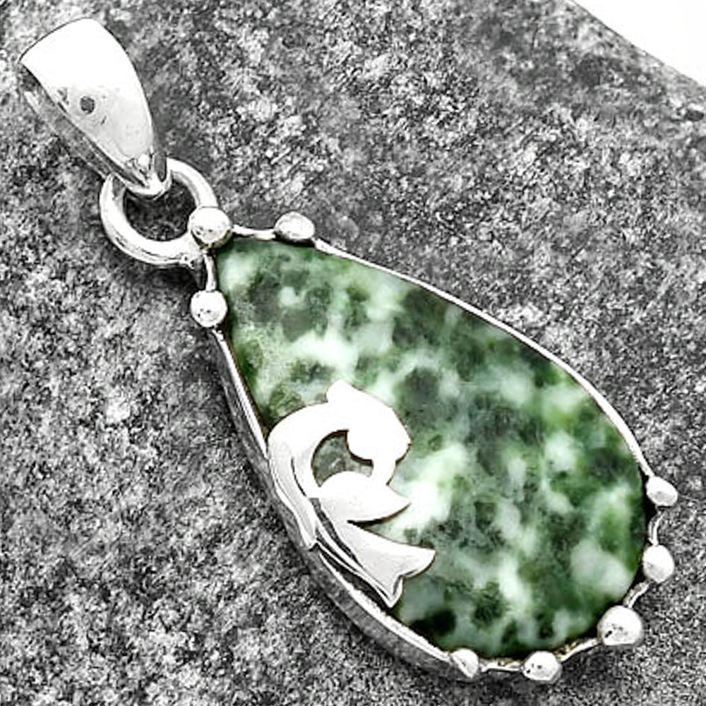 Peacock - Natural Dioptase Pendant P-1698 SDP111855