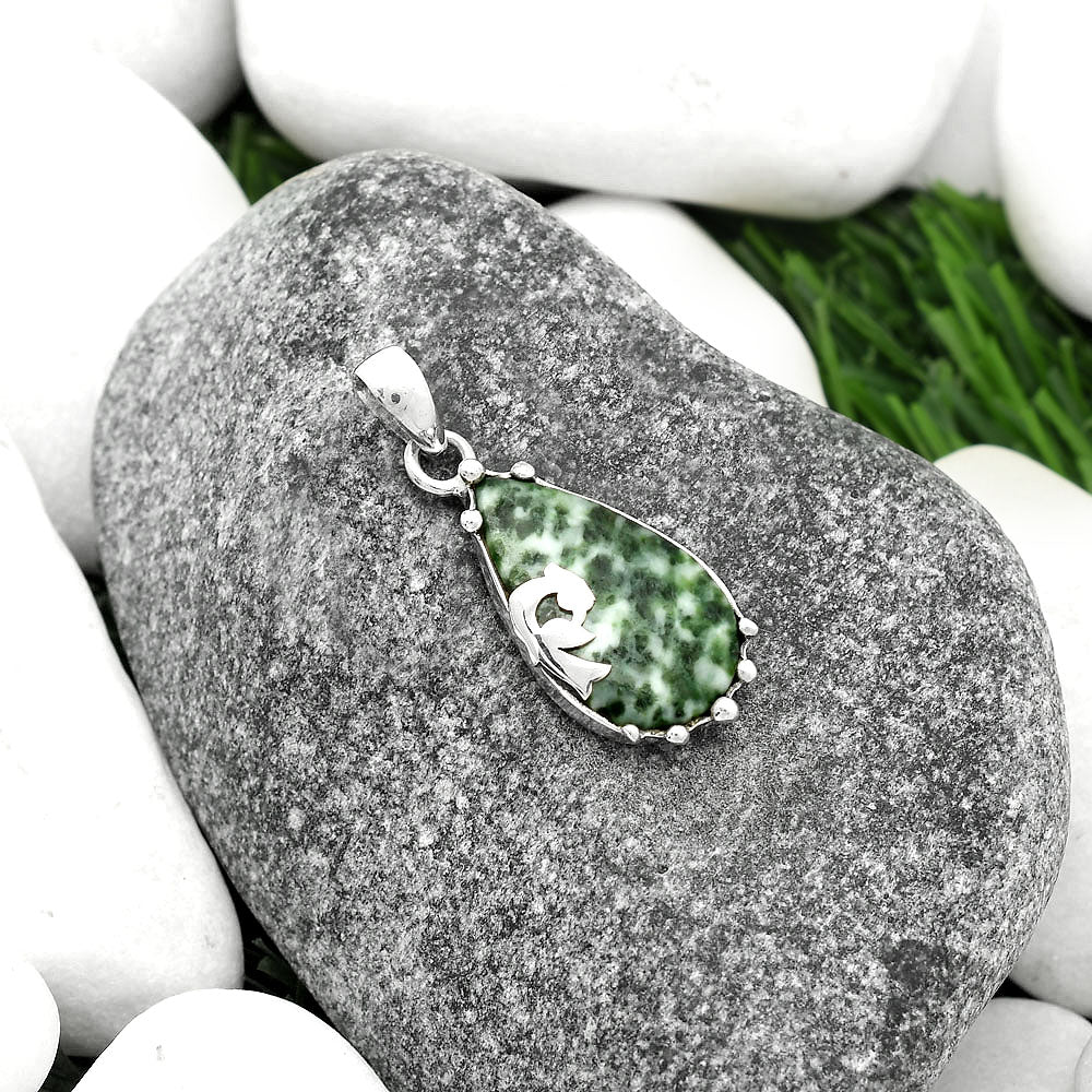 Peacock - Natural Dioptase Pendant P-1698 SDP111855